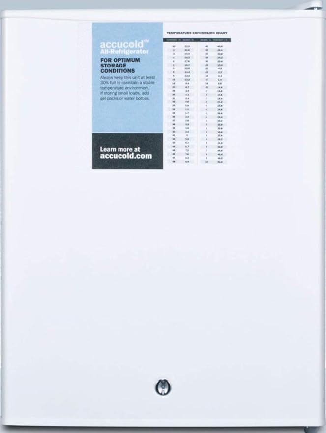 ACCUCOLD Compact Refrigerator - White Medical Mini Fridge, 2.4 cu.ft. capacity- FF28LWHPRO | Fridge.com