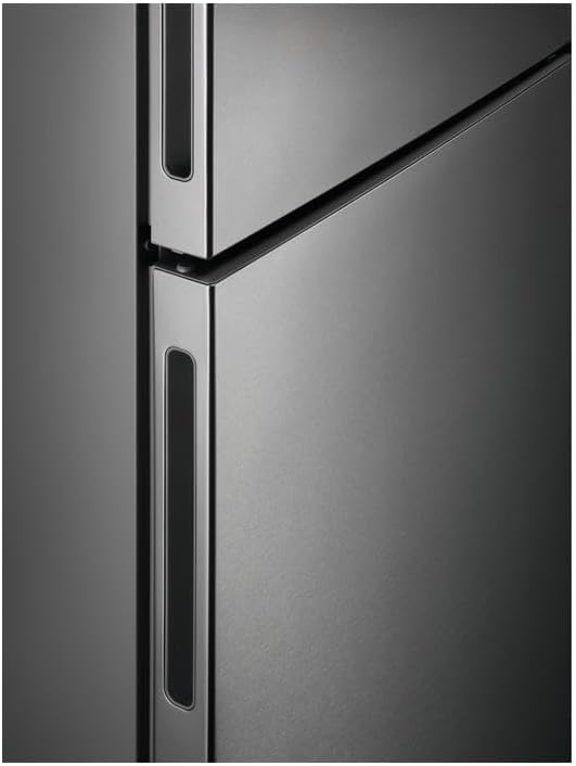 AEG Free-Standing Double Door Fridge 1434 mm/Freezer Top Capacity 205 L/Colour: Stainless Steel Silver