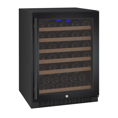 Allavino FlexCount Series 56 Bottle Single Zone Built-In Wine Refrigerator with Black Door - Right Hinge | Fridge.com