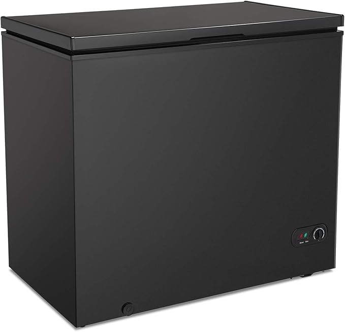 Antarctic Star 7.0 Cu.ft Chest Freezer 6.8℉to -4℉with Removable Basket Free Standing Top open Door Compact Freezer with Adjustable 7 Temperature Defrost Water Drain/Power Saving UL Certified Black | Fridge.com