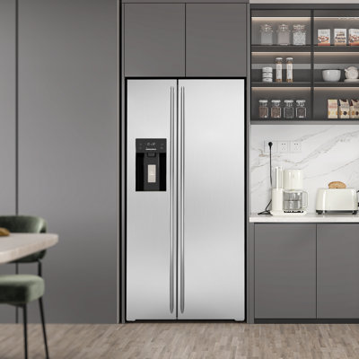 Antarctic Star 20 Cu.Ft, 36-Inch Wide French Door Refrigerator with Side Freezer, Built-in Water Dispenser, Nugget Ice Maker & Cube Ice, Adjustable T | Fridge.com