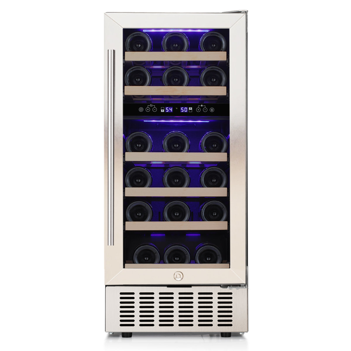 15'' 28 Bottle and 66 Can Freestanding/Built-In Dual Zone Wine Refrigerator & Beverage Cooler — Antarctic Star, model W5185B