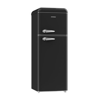 BANGSON 7.5 Cu.Ft Retro Refrigerator with Top Freezer, 2 Door Apartment Fridge, Adjustable Thermostat, Refrigerator for Office, Kitchen, and Home, Bla | Fridge.com