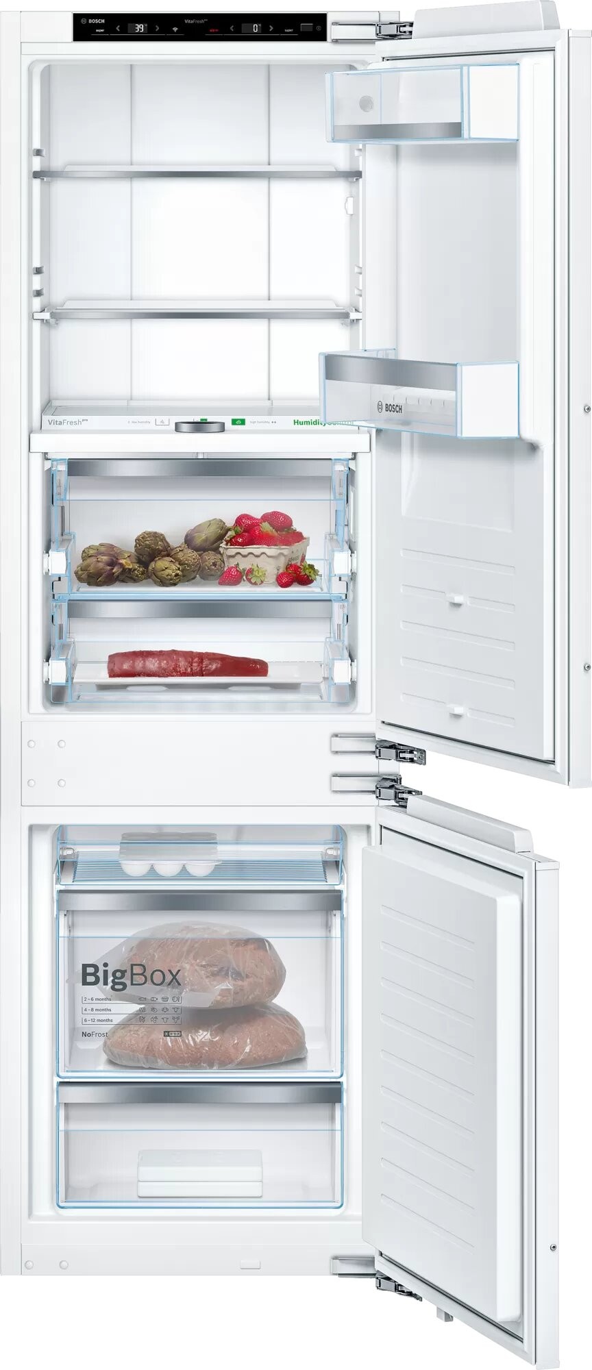 24 Inch 800 24" Built In Counter Depth Bottom Freezer Refrigerator — Bosch, model B09IB91NSP