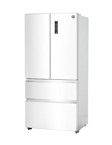 18.9 Cu. Ft. French Door Refrigerator, 33 Inch Wide Refrigerator with 2 Bottom Mount Freezer Drawers — Commercial Cool, model CCRF1890KW