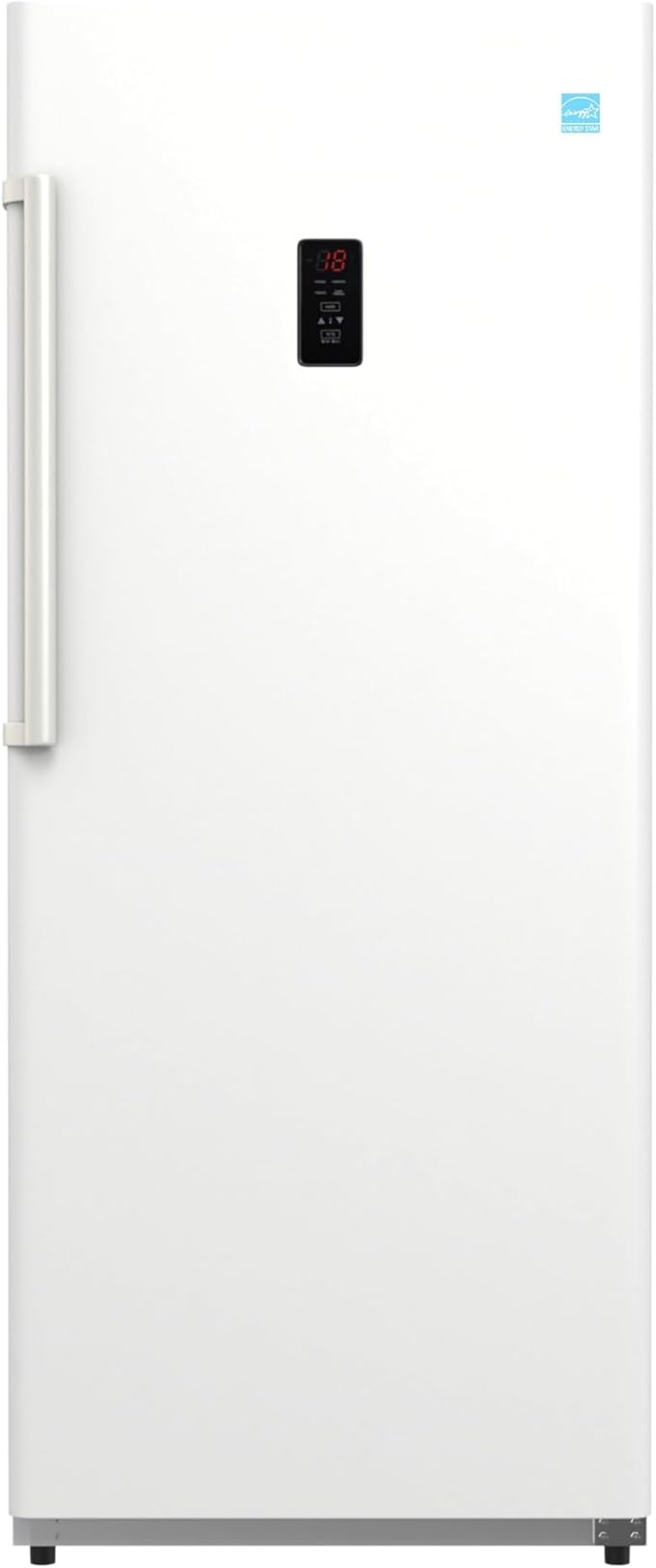 Conserv 14cf Upright Freezer CONVERTIBLE REF Garage Ready 28in wide 110V(White)
