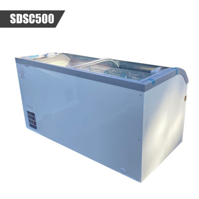 Cooler Depot 58'' W Freestanding 120 Cans (12 oz.) 3.5 Cubic Feet Beverage Cooler with Glass Door | Fridge.com