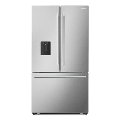 Cosmo 36 in. Lumin Collection 22.4 cu. ft. Counter Depth French Door Refrigerator, Water Dispenser, Ice Maker, Stainless Steel | Fridge.com