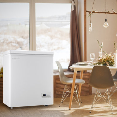 4.0 Cubic Feet Chest Freezer with Adjustable Temperature Controls with 2 Hanging Baskets Electronic Control to 1 Top Door Open Freezer Energy Saving | Fridge.com