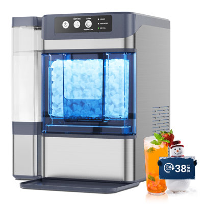 Nugget Ice Makers Countertop, Pebble Ice Machine With Chewable Pellet Ice, 38lbs/24h | Fridge.com