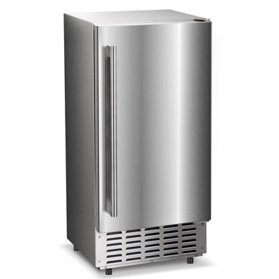 Electactic 80lbs/Day Chewable Ice Maker - Dual 9lb Bins, 6-Min Cycle, 304 Stainless Steel | Fridge.com