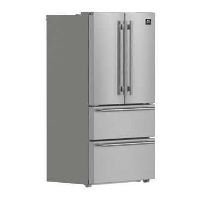 Moena 36-inch French Door Refrigerator in Stainless Steel, 19.2 cu.ft. Capacity with Ice Maker | Fridge.com