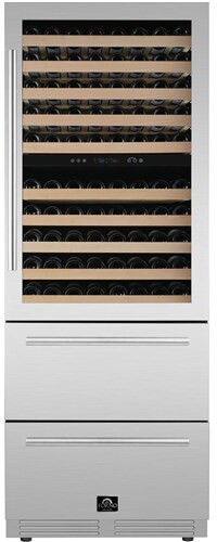 Forno Appliances - Celano 150-Bottle Convertible Dual Zone Wine Cellar and Beverage Cooler - Stainless Steel | Fridge.com