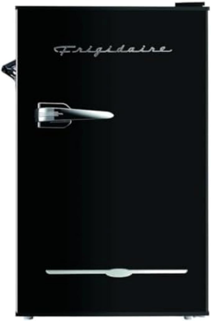 FRIGIDAIRE EFR376-BLACK 3.1 Cu Ft Black Retro Bar Fridge with Side Bottle Opener | Fridge.com