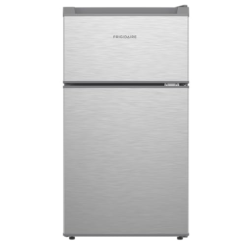 Frigidaire Compact Refrigerator with Top Freezer - 2 Door Fridge with 3.2 Cu Ft, Contemporary Series, Platinum | Fridge.com