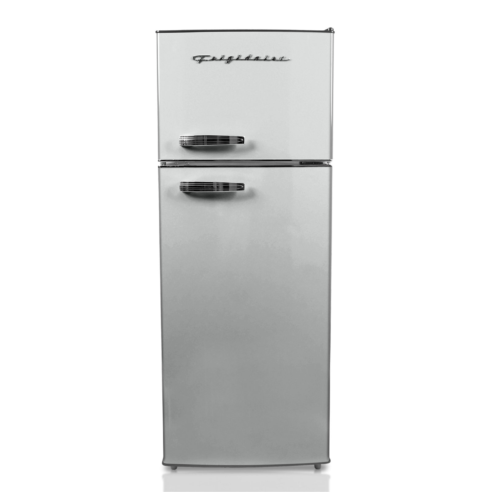 7.5 Cu. Ft. Retro Fridge Freezer Combo, Apartment Size Top Freezer Refrigerator — Frigidaire, model EFR753-PLATINUM