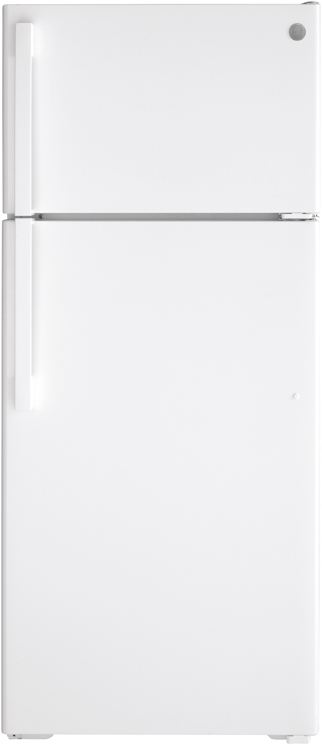 28 in. Wide 17.5 Cu. Ft. Top-Freezer Refrigerator with LED Interior Lighting - White — GE, model GTE18DTNRWW