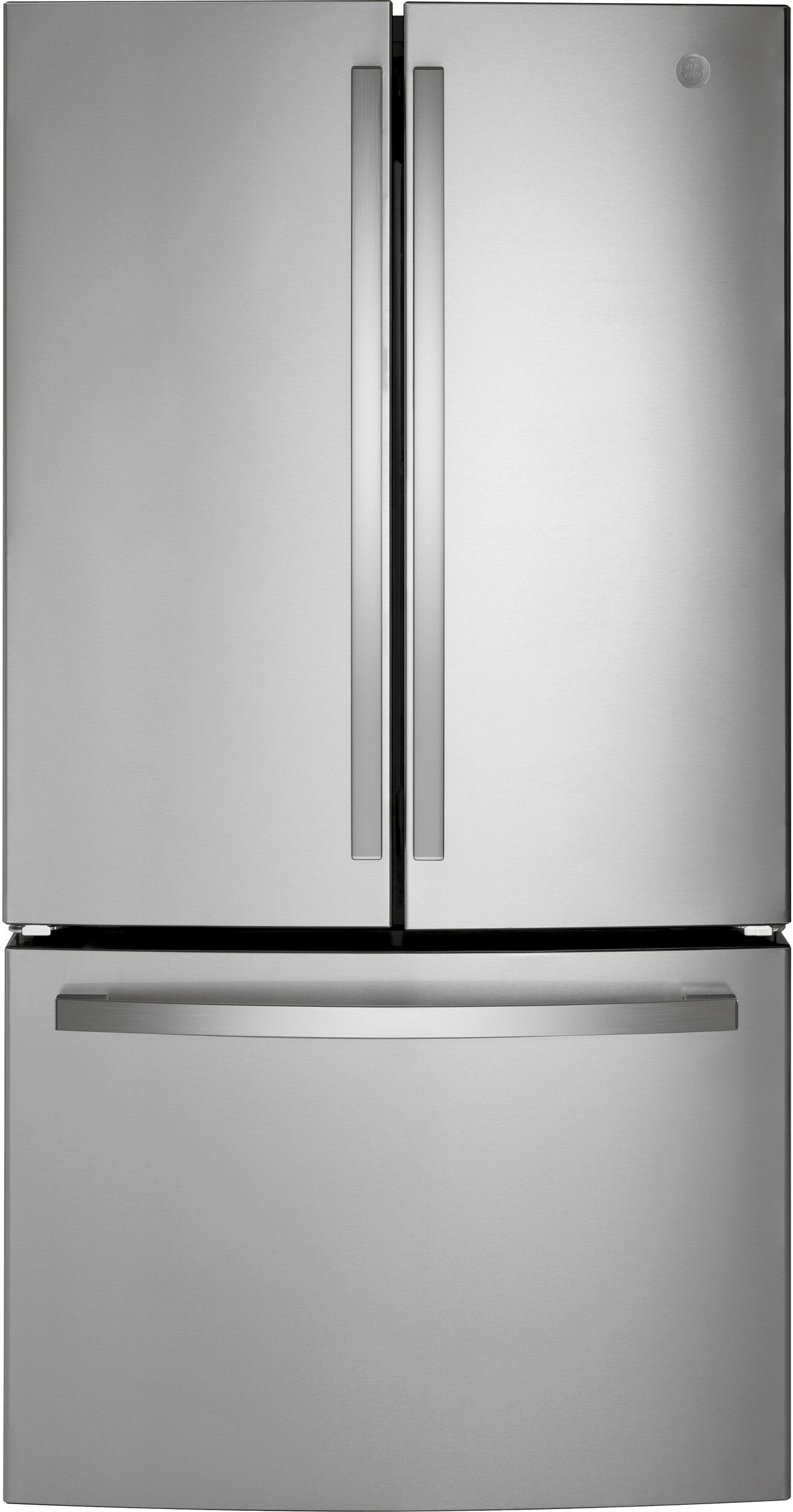 GE® ENERGY STAR® 21.9 Cu. Ft. Fingerprint Resistant Counter-Depth Refrigerator in Stainless Steel size 69.875 H x 35.625 W x 30.9375 D | GWE22JYMFS | Fridge.com