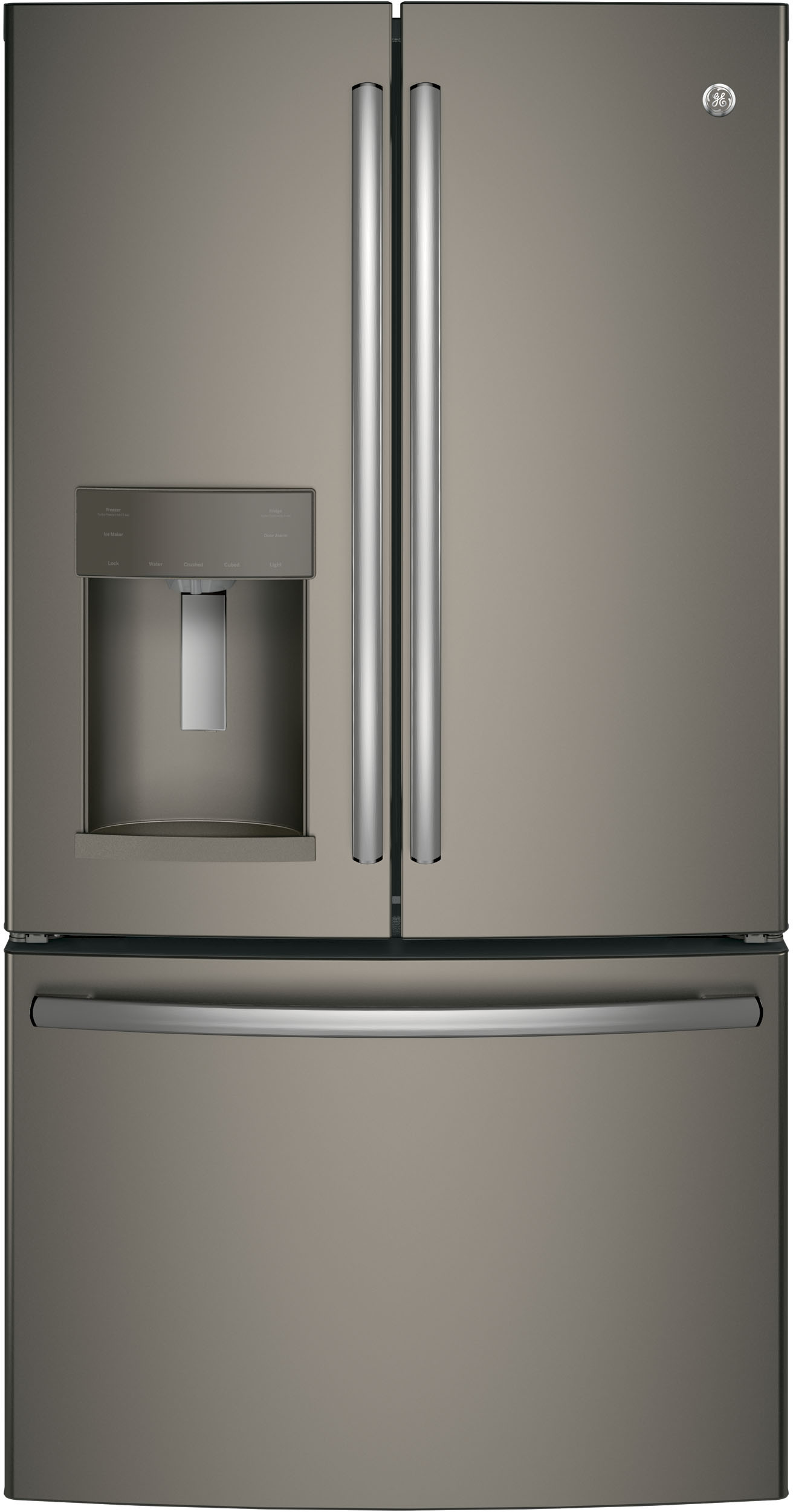 GE - 36 in. Wide 27.7 Cu. Ft. French Door Refrigerator with Advanced Water Filtration - Slate | Fridge.com