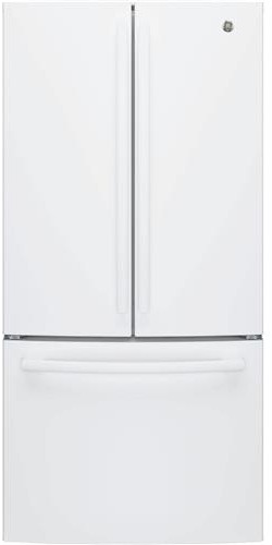 GE® ENERGY STAR® 18.6 Cu. Ft. Counter-Depth Refrigerator in White — GE, model GWE19JGLWW