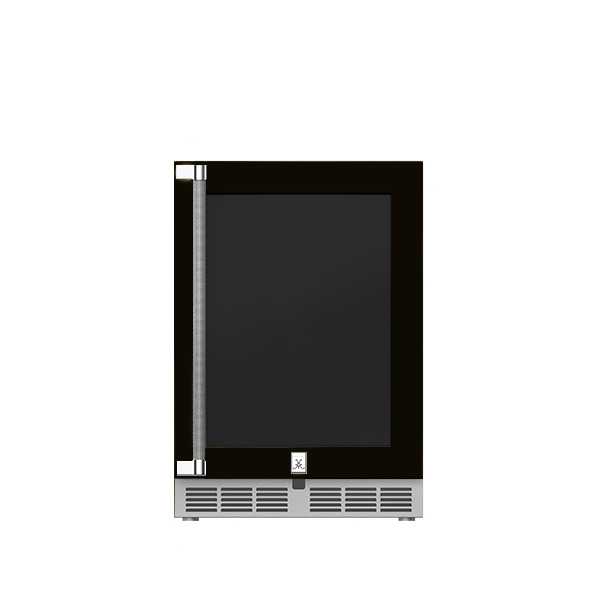 Hestan 24 Inch 24" Built In Undercounter Counter Depth Compact All-Refrigerator GRGL24BK | Fridge.com