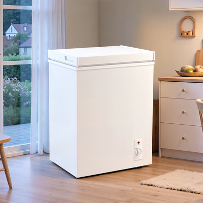 3.5 Cubic Feet Chest Freezer With Adjustable Temperature Controls With Hanging Baskets Electronic Control(-0.4F To32F), Top Door Open Freezer | Fridge.com
