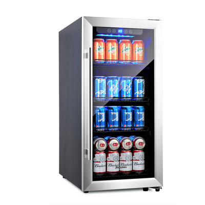 Kalamera 15.6'' W Freestanding 106 Cans (12 Oz.) 3.74 Cubic Feet Beverage Cooler With Glass Door | Fridge.com