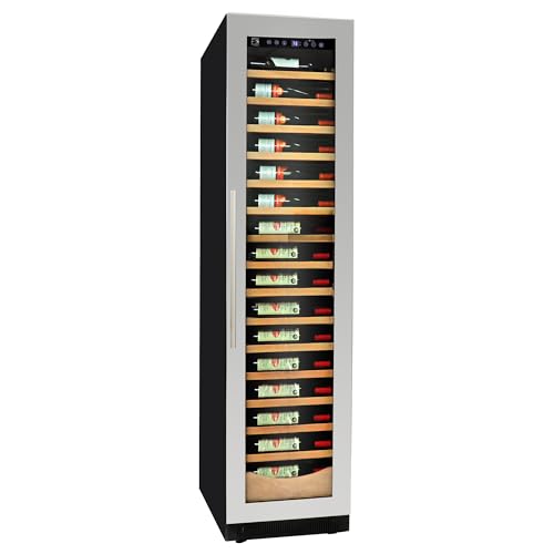 Koolatron Kenmore 112 Bottle Wine Fridge – Freestanding Wine Cooler with Glass Door, 18 inch, Beverage Can
