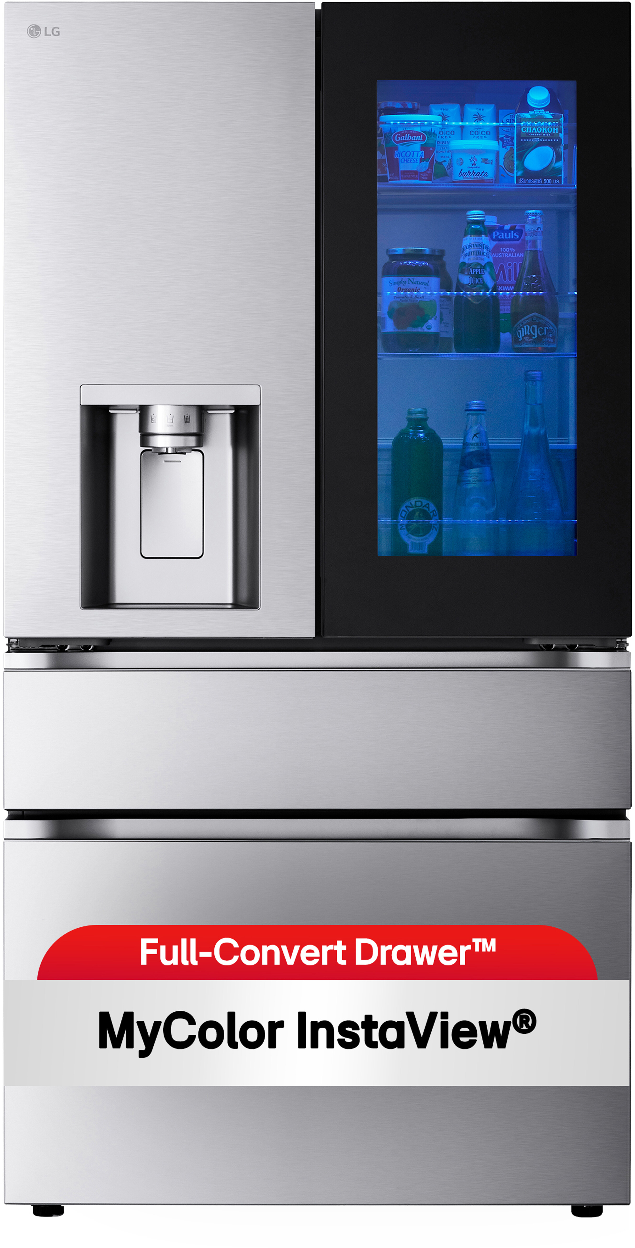LG Smart InstaView Door-in-Door Standard-Depth MAX, 4-Door French Door Refrigerator with MyColor, 29 cu. ft. | Fridge.com