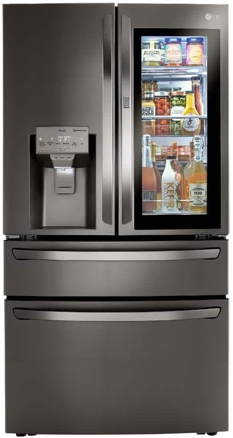 LG 36-in Wide 22.5 Cu. Ft. 4-Door French Door-in-Door Counter-Depth Smart Refrigerator with Craft Ice