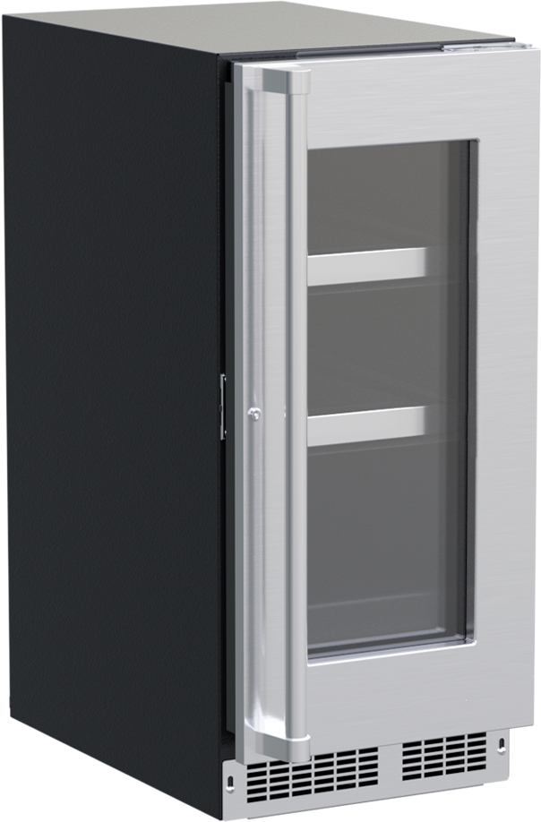 Marvel 15"W. Professional 2.7 Cu.Ft. Built-In Dual Zone Beverage Center - Stainless Steel Frame with Glass | Fridge.com