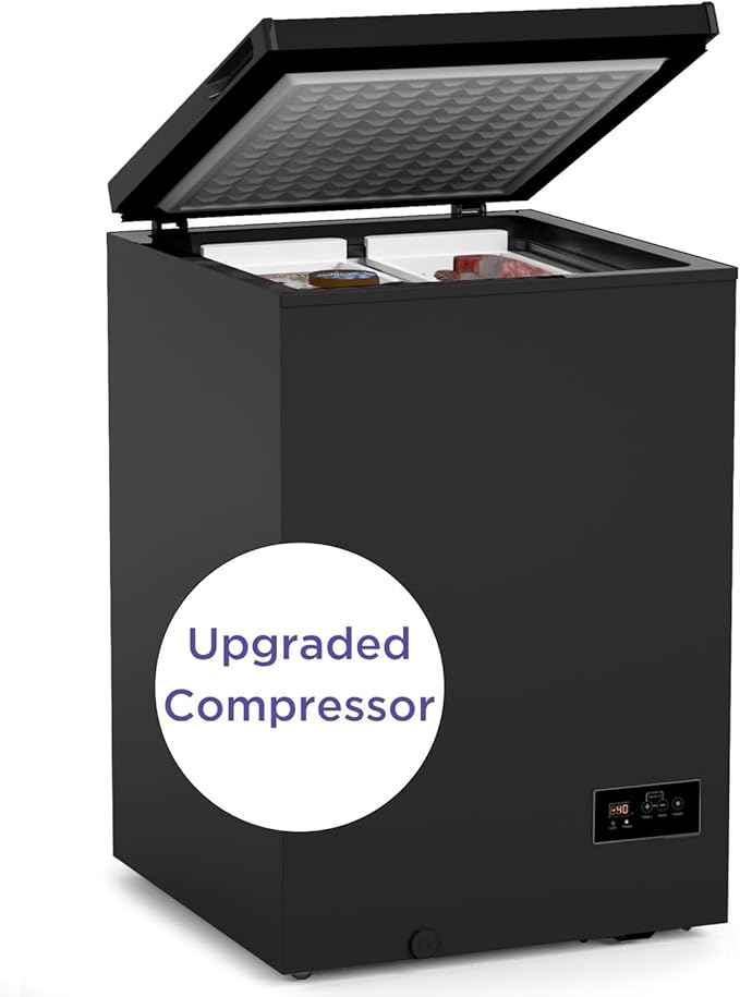 Northair Low temperature Chest Freezer - 3.5 Cu Ft with 2 Removable Baskets - Reach In Freezer Chest - 14℉ to -40℉ (ProBlack) | Fridge.com