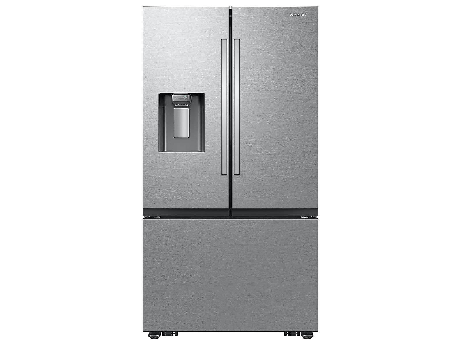 Samsung 26 cu. ft. Mega Capacity Counter Depth 3-Door French Door Refrigerator with Four Types of Ice, Stainless Steel, RF27CG5400SRAA | Fridge.com