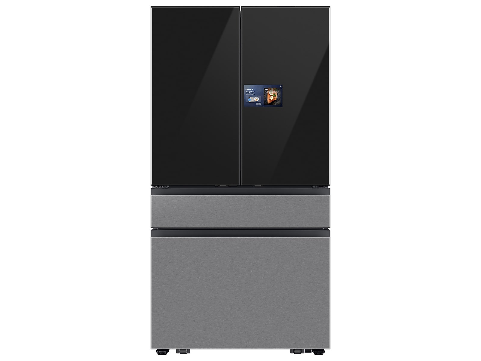 Samsung Bespoke 23 cu. ft. Counter Depth 4-Door French Door Refrigerator with AI Home & AI Vision Inside™ in Charcoal