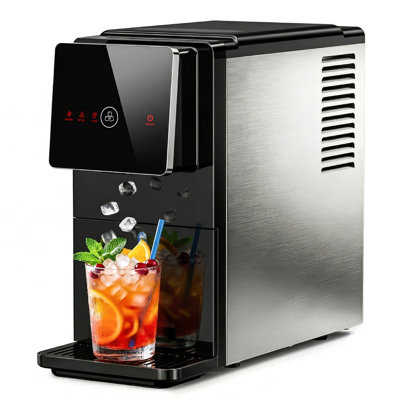 Simzlife 7 In. 40 Lb. Nugget Ice Countertop Portable Ice Maker In Black Finish With Automatic Ice Dispense | Fridge.com