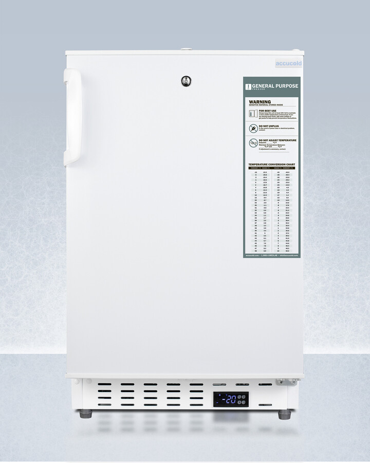 AccuCold 20" Freestanding/Built In Undercounter Compact Upright Freezer ADA305AF | Fridge.com