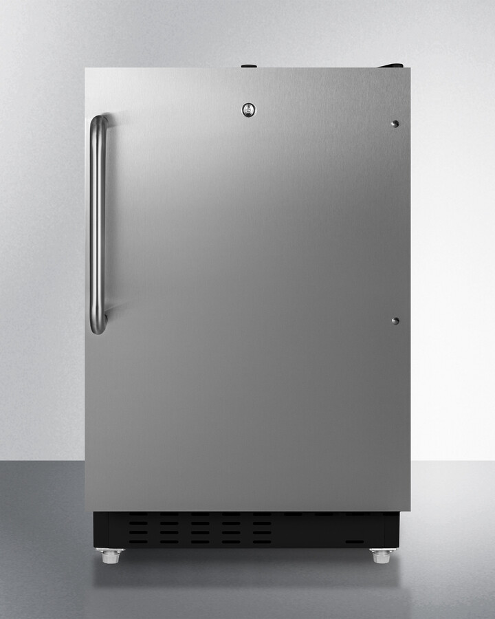 2.68 Cubic Feet Mini Fridge with Freezer — Summit Appliance, model ALRF49BSSTB