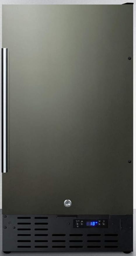 Summit SCFF1842KSADA 18"" ADA Compliant Built-in or Undercounter Freezer with 2.7 cu. ft. Capacity Frost Free Operation Digital Thermostat and Adjustable Chrome Shelves in Black Stainless Steel | Fridge.com