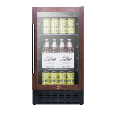Summit Appliance 17.75'' W Freestanding 108 Cans (12 oz.) 2.7 Cubic Feet Beverage Cooler with Glass Door | Fridge.com