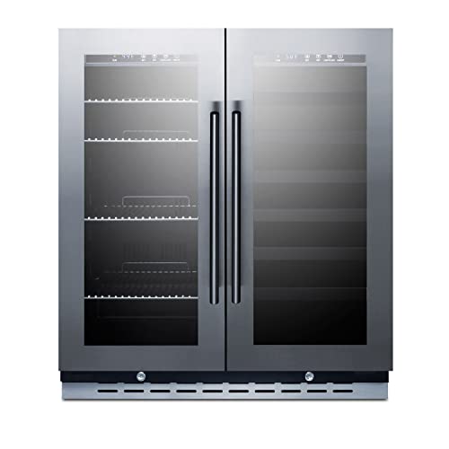 Summit 30” Wine Cellar/Beverage Center Combo, Stainless - SWBV3067B | Fridge.com