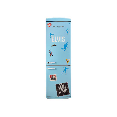 Unique Appliances Elvis Classic Retro 12 Cu Ft Bottom Mount Refrigerator In Blue Hawaii | Fridge.com