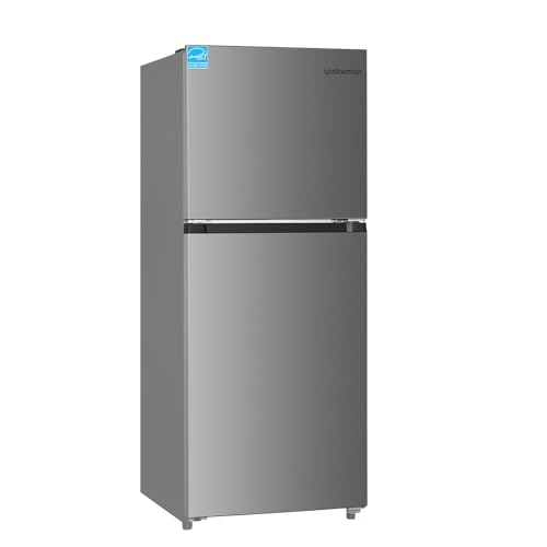 11.6 Cu.Ft. Double Door Refrigerator in Stainless Steel with Large Capacity Top Freezer — Upstreman, model BD116