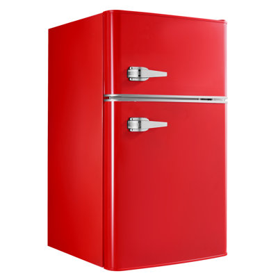 Mini Fridge with Freezer 3.2 Cu.Ft Two Door Compact Refrigerator Dorm Red | Fridge.com