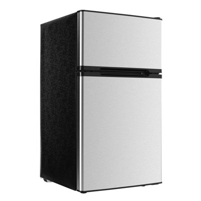 Mini Fridge with Freezer 3.2 Cu.Ft Two Door Compact Refrigerator Stainless | Fridge.com
