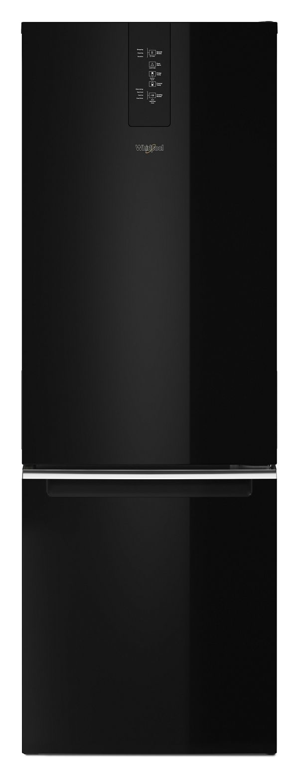 24 in. Wide Bottom-Freezer Refrigerator in Black 12.9 cu. ft. — Whirlpool, model WRB533CZJB