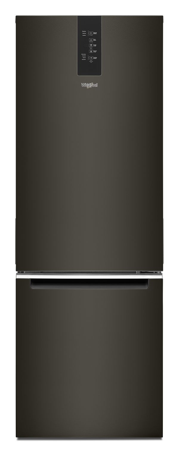 Whirlpool 24 in. Wide 12.7 cu. ft. Bottom-Freezer Counter-Depth Refrigerator - Black Stainless Steel