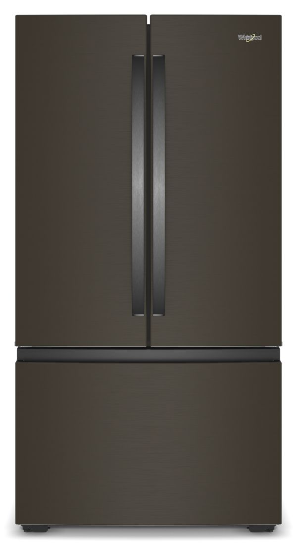Whirlpool 36 in. Wide 24 cu. ft. 3-Door French Door Counter Depth Refrigerator - Black Stainless Steel
