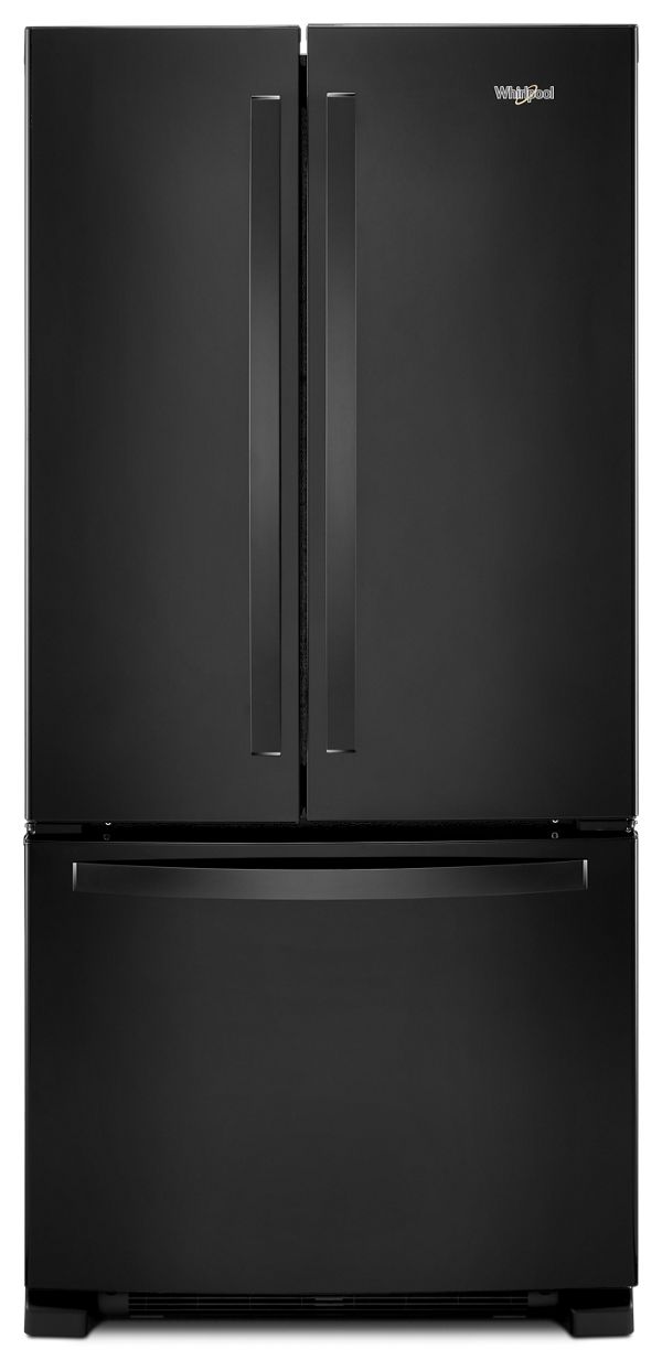 Whirlpool 33 in. Wide French Door Refrigerator in Black 22 cu. ft.