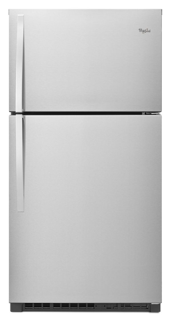 33 in. Wide 21.3 cu. ft. Top-Freezer Refrigerator - Monochromatic Stainless Steel — Whirlpool, model WRT541SZDM