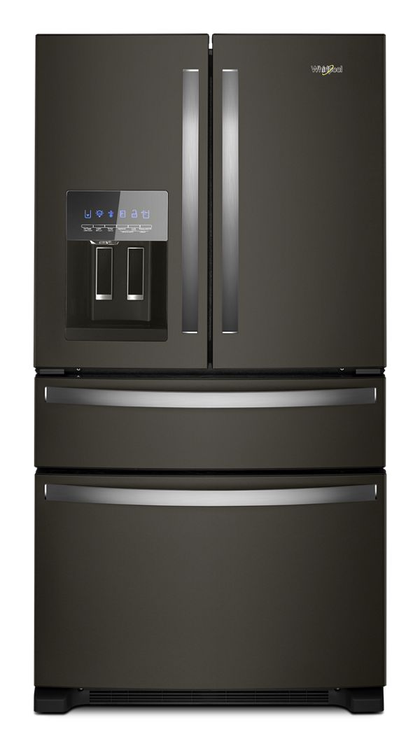 Whirlpool 36 in. Wide French Door Refrigerator in Black 25 cu. ft.
